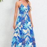 Printed Surplice Maxi Cami Dress
