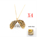 Sunflower Double Lettering Necklace
