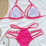 Cutout Halter Neck Two-Piece Bikini Set
