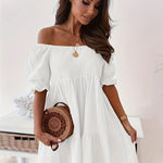 Full Size Ruffled Off-Shoulder Short Sleeve Dress
