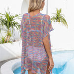 Openwork Slit V-Neck Cover Up
