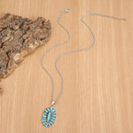 Artificial Turquoise Pendant Alloy Necklace
