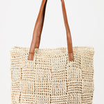 Fame Braided Faux Leather Strap Tote Bag
