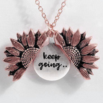 Sunflower Double-layer Lettering Necklace
