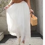 Women's Fashion Temperament Solid Color Skirt
