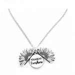 Sunflower Double Lettering Necklace
