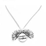 Sunflower Double Lettering Necklace
