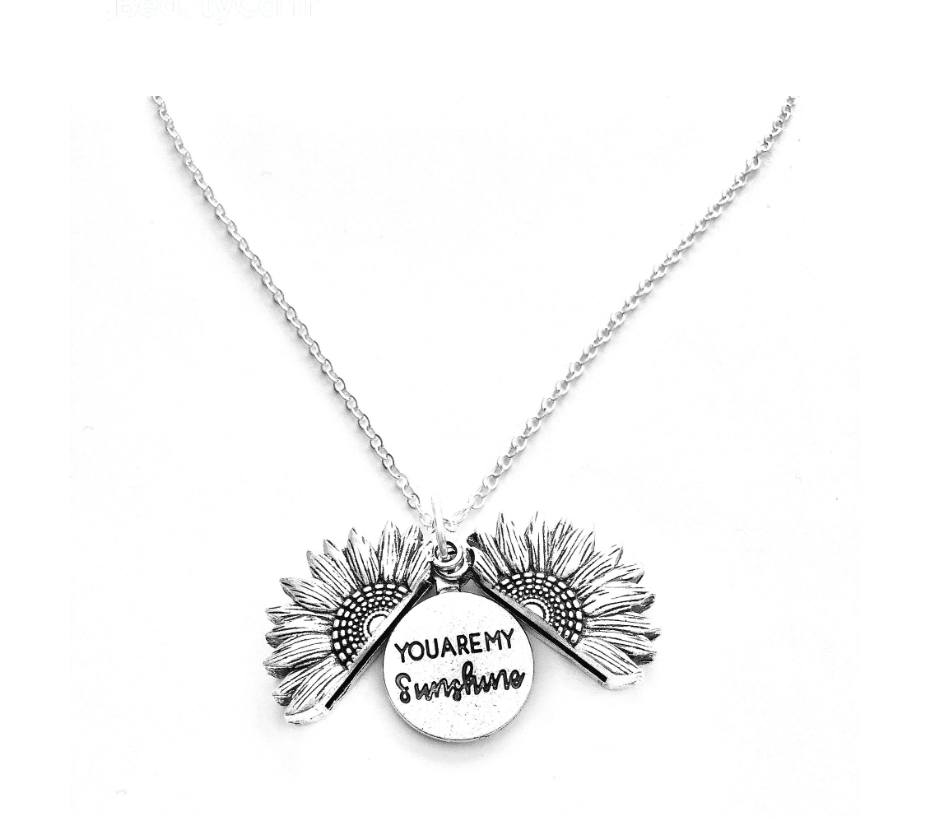 Sunflower Double Lettering Necklace
