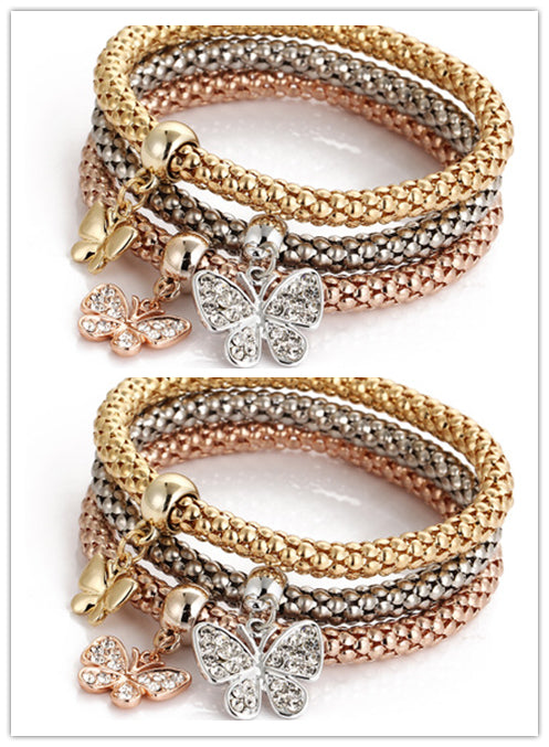 Alloy Tricolor Set Stretch Popcorn Corn Chain
