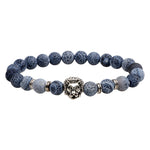 Natural Stone Owl Head Yoga Bracelet
