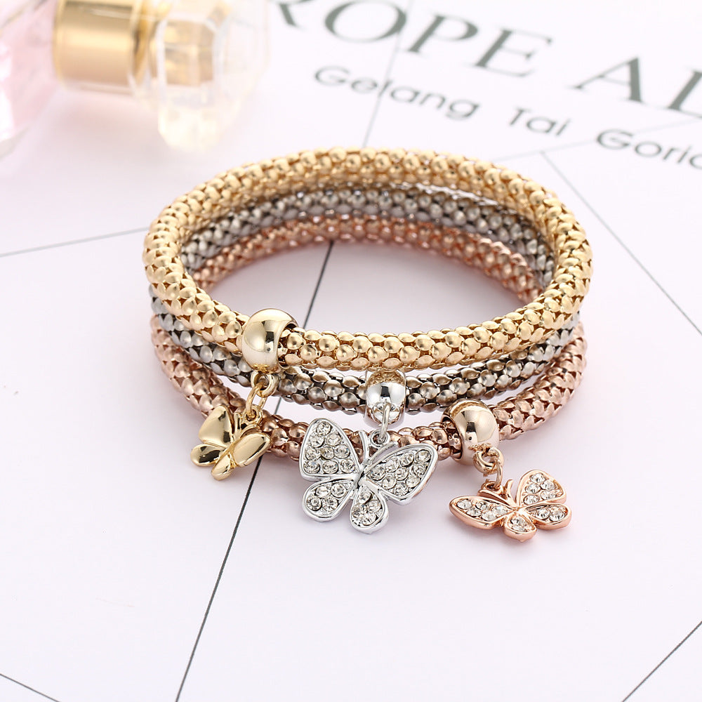 Alloy Tricolor Set Stretch Popcorn Corn Chain
