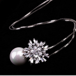 Pearl zircon necklace
