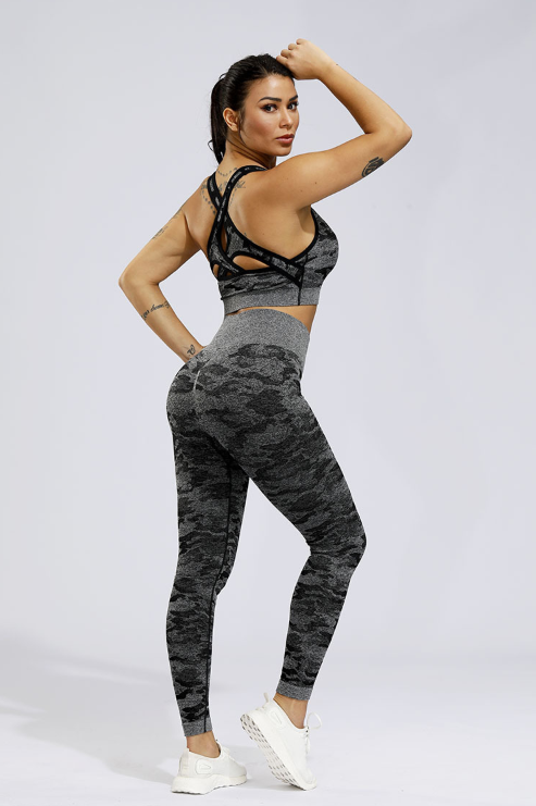 Camouflage yoga pants
