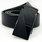 Microfiber PU Leather Ratchet Belt Belts For Men Adjustable Slide Buckle Black
