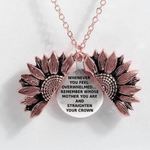 Sunflower Double-layer Lettering Necklace
