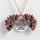 Sunflower Double-layer Lettering Necklace
