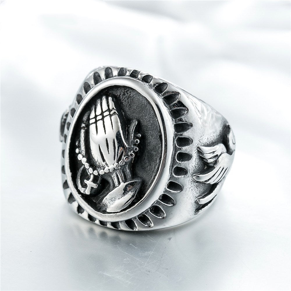 Peace Dove Titanium Steel Ring
