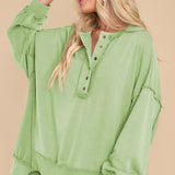 Exposed Seam Long Sleeve Sweatshirt
