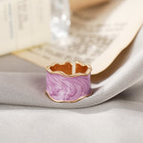 European And American Cross-border Enamel Drip Glaze Ring
