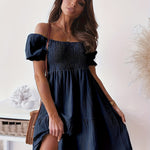 Full Size Ruffled Off-Shoulder Short Sleeve Dress
