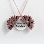 Sunflower Double-layer Lettering Necklace
