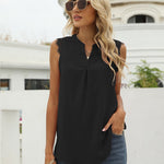 Eyelash Trim Spliced Lace Sleeveless Top
