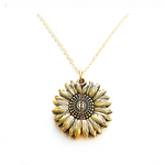 Sunflower Double Lettering Necklace
