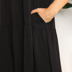 Double Take V-Neck Flounce Sleeve Tiered Dress
