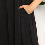 Double Take V-Neck Flounce Sleeve Tiered Dress
