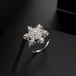 Rotating Snowflake Rotatable Ring Female
