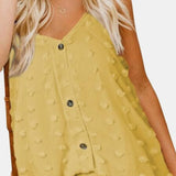 Swiss Dot V-Neck Buttoned Cami
