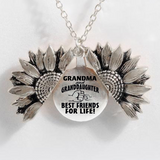 Sunflower Double-layer Lettering Necklace
