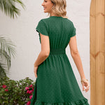 Swiss Dot Cap Sleeve Dress
