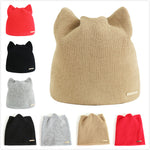 Cat Ears Knitted Pullover Hat Ladies
