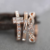 Flash diamond inlaid zircon ring
