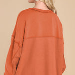 Exposed Seam Long Sleeve Sweatshirt
