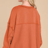 Exposed Seam Long Sleeve Sweatshirt
