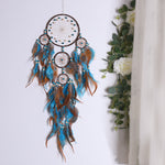 Five Rings Dream Catcher Feather Pendant Fashion Home Wind Chime
