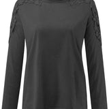 Full Size Cutout Round Neck Long Sleeve T-Shirt
