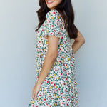 Ninexis Follow Me Full Size V-Neck Ruffle Sleeve Floral Dress
