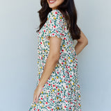 Ninexis Follow Me Full Size V-Neck Ruffle Sleeve Floral Dress
