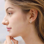 Sterling Silver Cat Stud Earrings for Women Girls with Gift Box.
