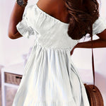 Full Size Ruffled Off-Shoulder Short Sleeve Dress
