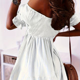 Full Size Ruffled Off-Shoulder Short Sleeve Dress
