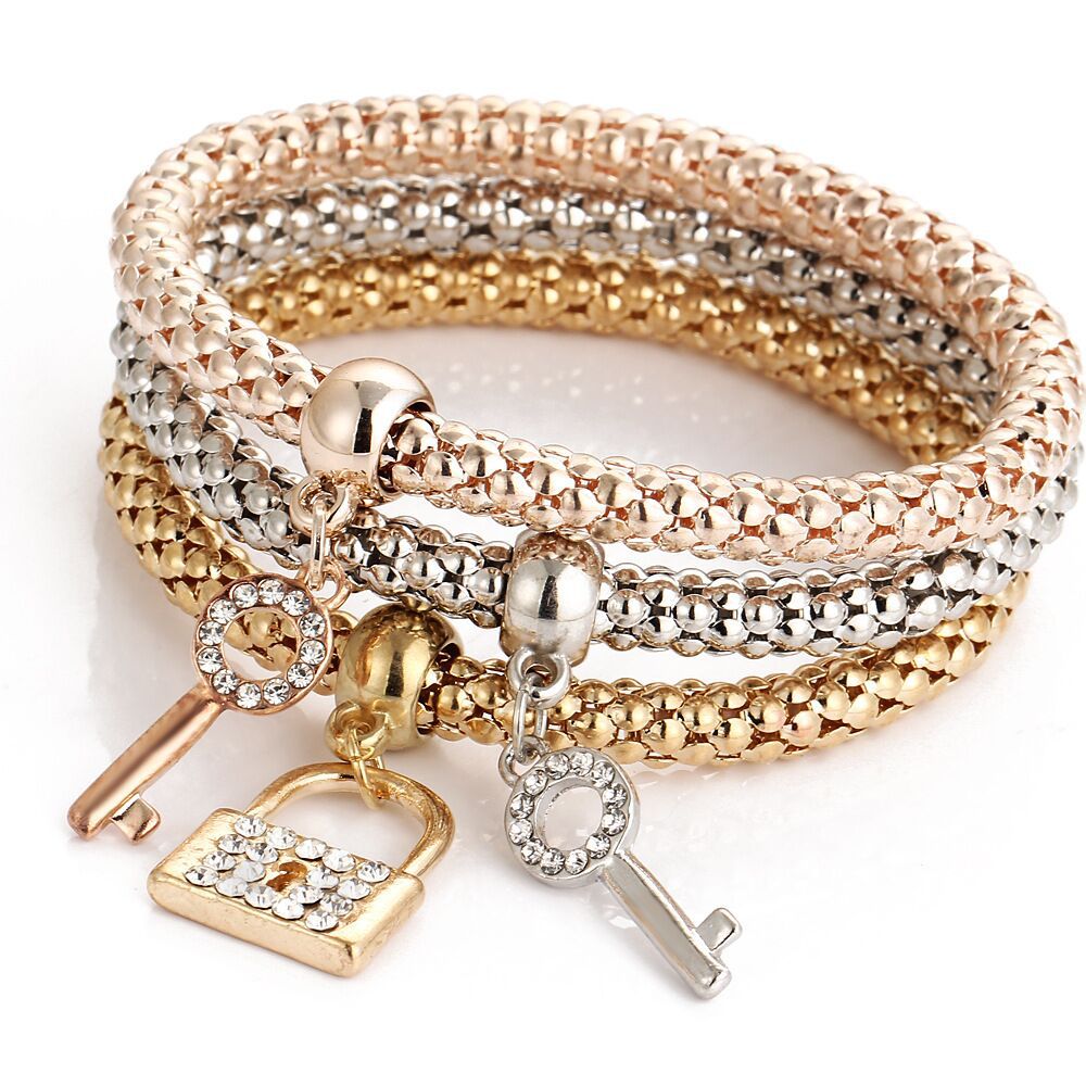 Alloy Tricolor Set Stretch Popcorn Corn Chain
