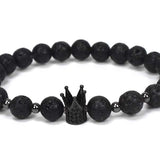 Natural Stone Owl Head Yoga Bracelet
