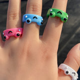 Trendy Simple Geometric Broadside Frog Ring
