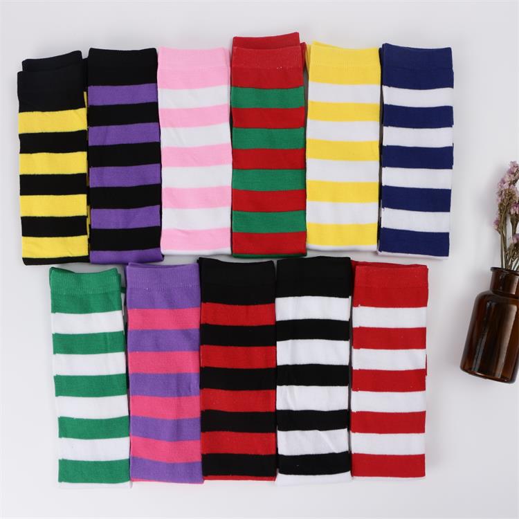 Wild striped long tube bottoming socks
