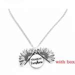 Sunflower Double Lettering Necklace
