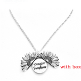 Sunflower Double Lettering Necklace
